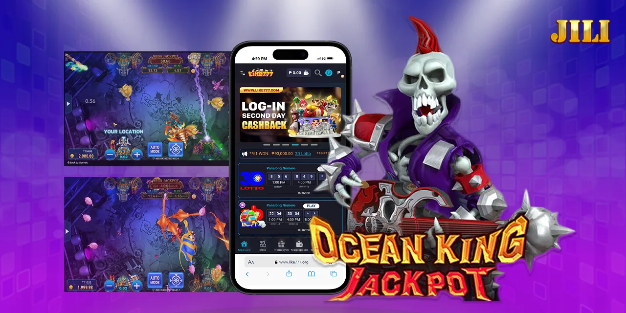 Like777 Jili Ocean king jackpot fishing game